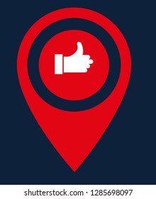 like, finger icon and map pin. logo concept. Designed for your web site design, logo, app, UI