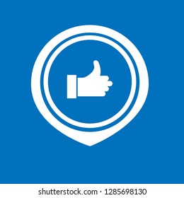 Like Finger Icon Map Pin Logo Stock Vector (Royalty Free) 1285698130 ...