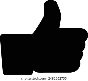 Like flat black vector icon.