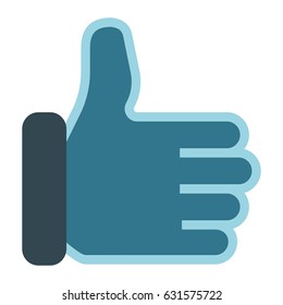 Like flat icon, social media and website button, vector graphics, a colorful solid pattern on a white background, eps 10.