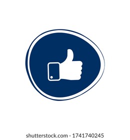 Like  flat Icons. Design Elements for smm, ad, marketing, ui, ux, app and more. Thumbs up and thumbs down circle emblems.