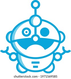 Like a flying robot with happy face