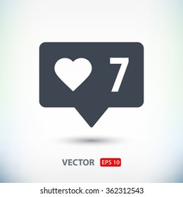Like, follower icon. One of set web icons