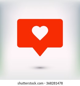 Like, follower icon. One of set web icons