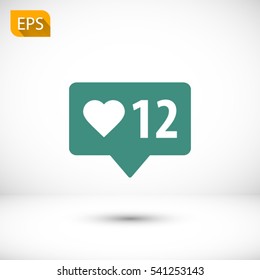Like, follower icon. One of set web icons