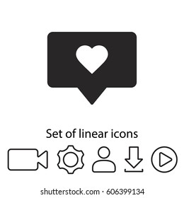 Like, follower icon. One of set web icons