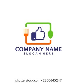 Like Food logo design vector. Good Food logo design template concept