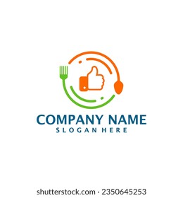 Like Food logo design vector. Good Food logo design template concept