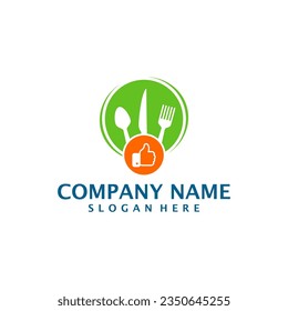Like Food logo design vector. Good Food logo design template concept
