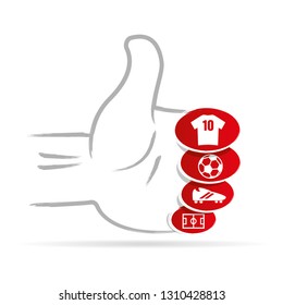 Like football symbol thumb up