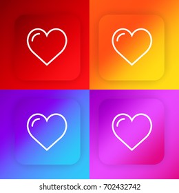 Like four color gradient app icon set