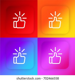 Like four color gradient app icon set