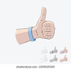 Como gesto a mano con brazalete para texto o logotipo
