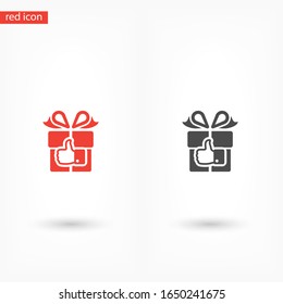 Like gift vector icon . Lorem Ipsum Flat Design
