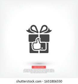 Like gift vector icon . Lorem Ipsum Flat Design