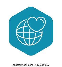 Like global blog icon. Outline like global blog vector icon for web design isolated on white background