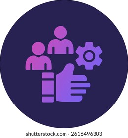 Like Glyph Circle Gradient Icon