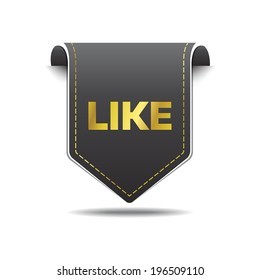 Like Gold Black Label Icon Vector Design
