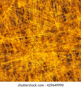 Like golden network. Randomly mixed. Thin straight line. Streaks. Scratches. Abstract seamless pattern.