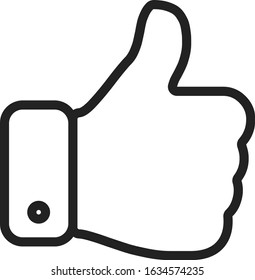 Like Good Finger Up Aproove Vector Flat Icon