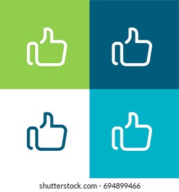 Like green and blue material color minimal icon or logo design