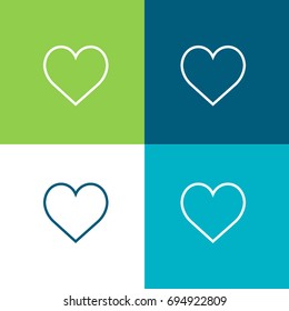Like green and blue material color minimal icon or logo design