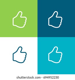 Like green and blue material color minimal icon or logo design