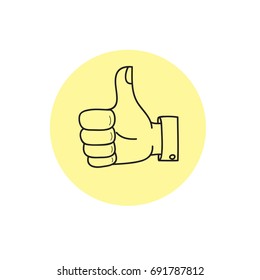 like hand - doodle thumb up  