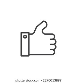 Like hand gesture line icon. linear style sign for mobile concept and web design. Thumb up outline vector icon. Symbol, logo illustration. Vector graphics