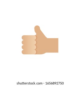 Como Gesto de mano o Ilustración vectorial de mano arriba, aislada en fondo blanco