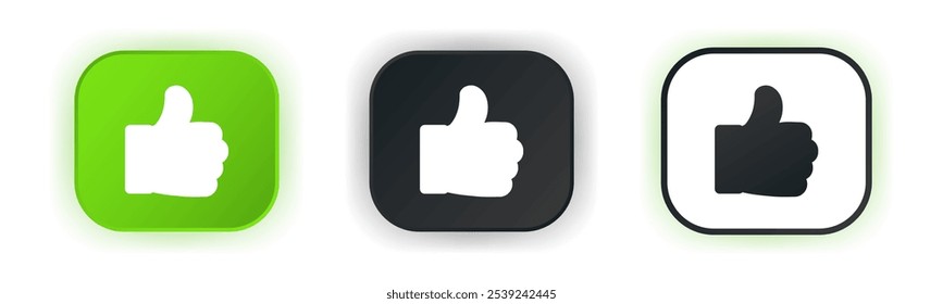 Como conjunto de iconos de mano. Diseño para iconos App. Plantilla de Botón.  