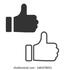 Like Hand Icon. Vector isolated image