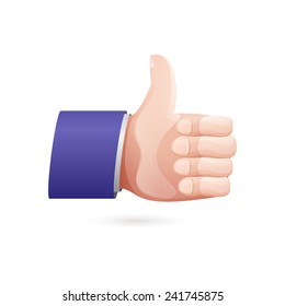 Like hand icon vector, thumb up