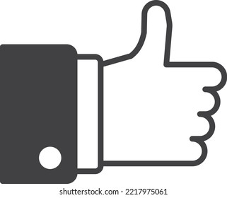 like hand illustration in minimal style isolated on background