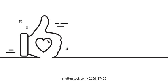 Como el icono de la línea de mano. Signo de dedo de los dedos hacia arriba. Símbolo de gesto de embajador de marca. Fondo mínimo de la ilustración de línea. Como un cartel de patrón de icono de línea de mano. Concepto de plantilla web blanca. Vector