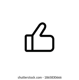 Like hand  simple thin line icon vector illustration