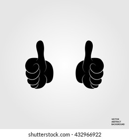 Like hand. Thumb up icon
