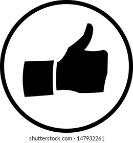 Like hand vector icon 