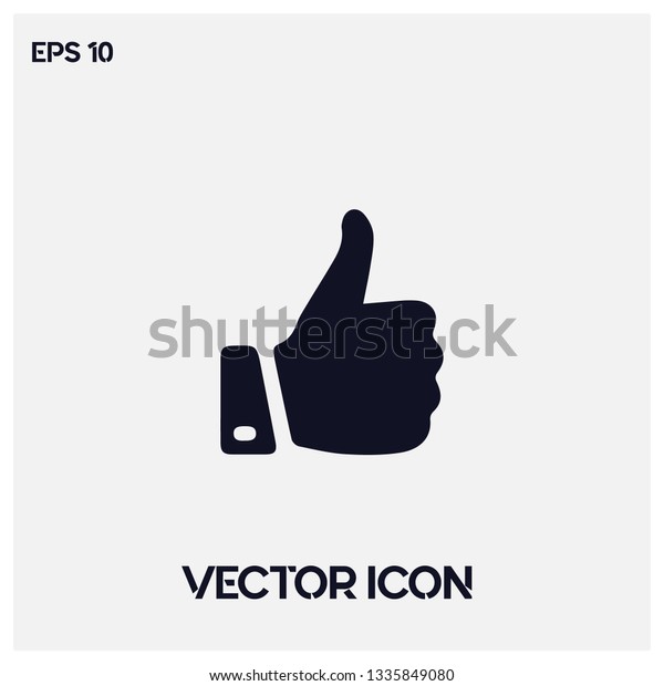 Like Hand Vector Icon Illustration Facebook Stock Vector Royalty Free 1335849080