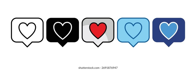 Elemento de ícone como coração para design