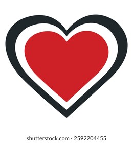 Like and Heart icon. Flat outline style. Live stream video, chat, likes. Social nets like red heart web buttons isolated on white background. Valentines Day. Vector illustaration