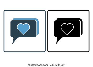 Like heart icon. Icon related to Feedback and Review. suitable for web site, app, user interfaces, printable etc. Solid icon style. Simple vector design editable