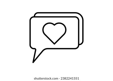 Like heart icon. Icon related to Feedback and Review. suitable for web site, app, user interfaces, printable etc. Line icon style. Simple vector design editable