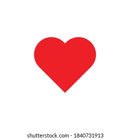 Like and Heart icon, Social nets like red heart web buttons isolated on white background.