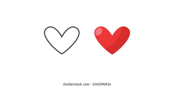 Like and Heart icon. Valentine's day love hearts.