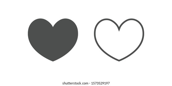 Like and Heart icon. Valentine's day love hearts.