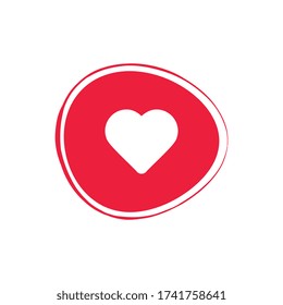 Like or heart  icon vector illustration isolated on white