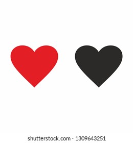 Like and heart icon vector. social network, red heart web button