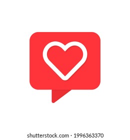 Como un icono del vector del corazón. A los medios sociales les gusta el símbolo de notificación. Ilustración del vector EPS 10