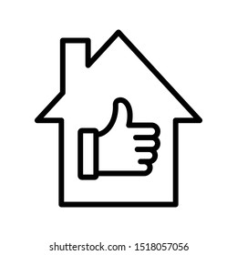 like home thin line vector icon